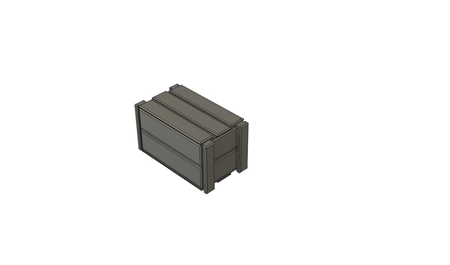 CARGO-0023 Pallet and Crate set H0-scale 23 items 3D print model_3