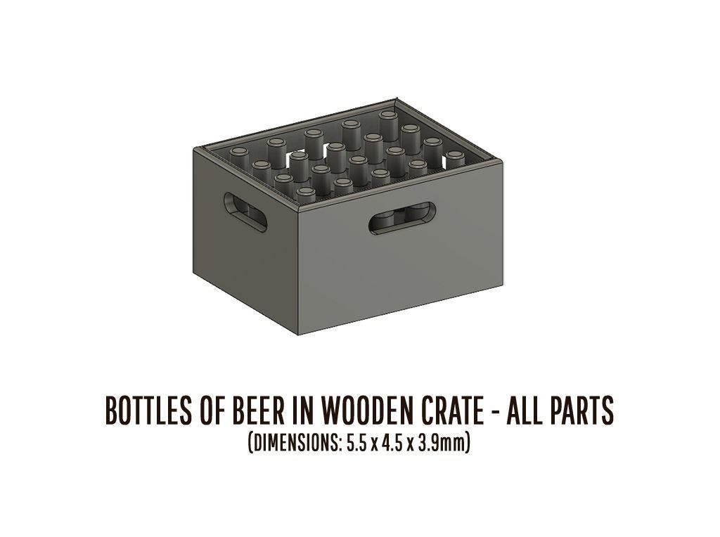 CARGO-0023 Pallet and Crate set H0-scale 23 items 3D print model_27