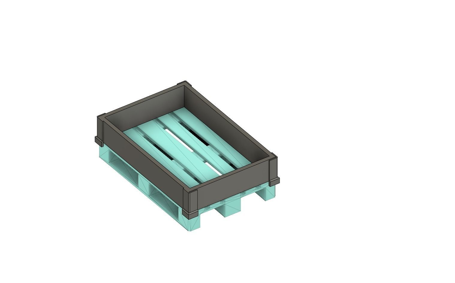 CARGO-0023 Pallet and Crate set H0-scale 23 items 3D print model_11