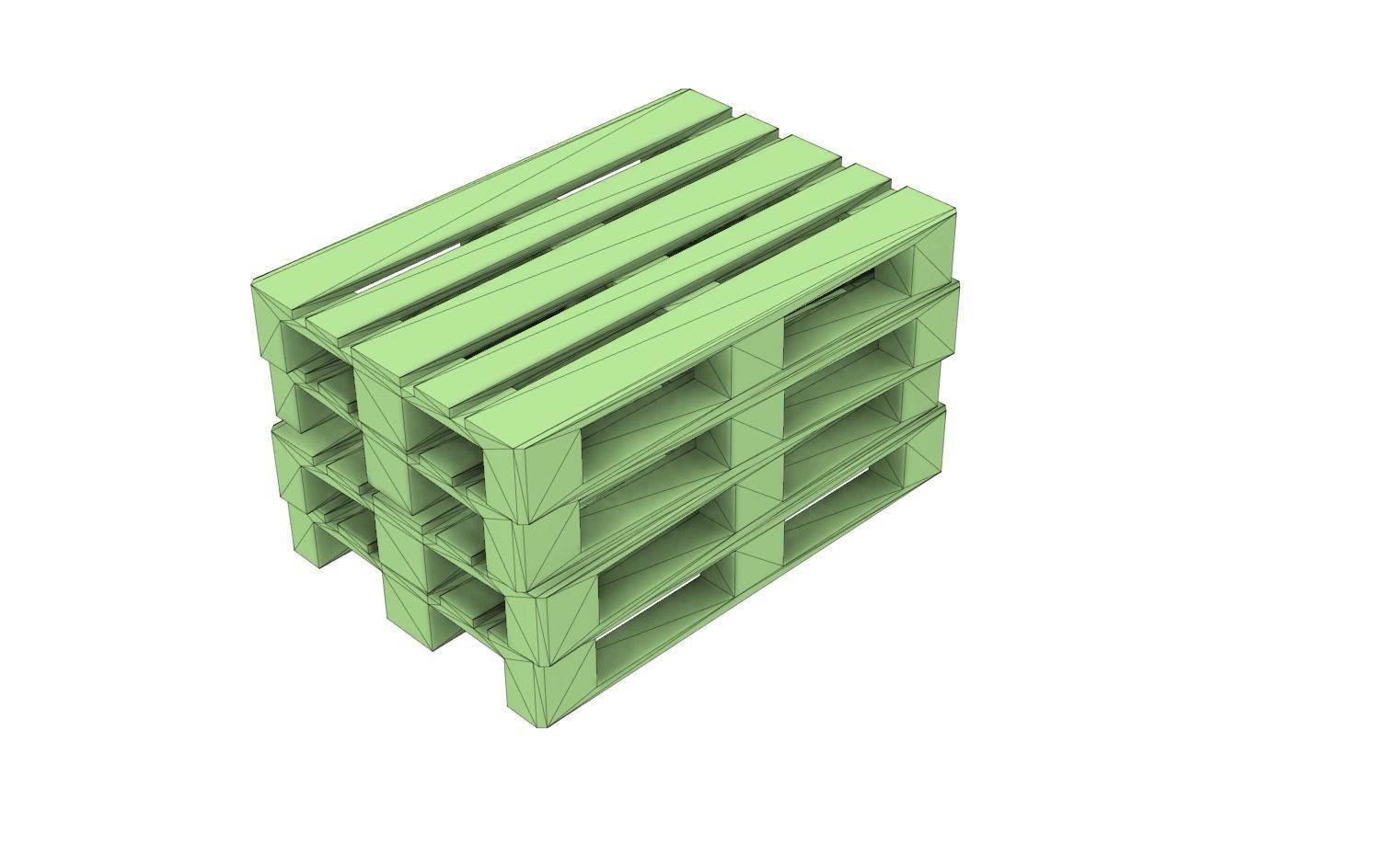 CARGO-0023 Pallet and Crate set H0-scale 23 items 3D print model_7