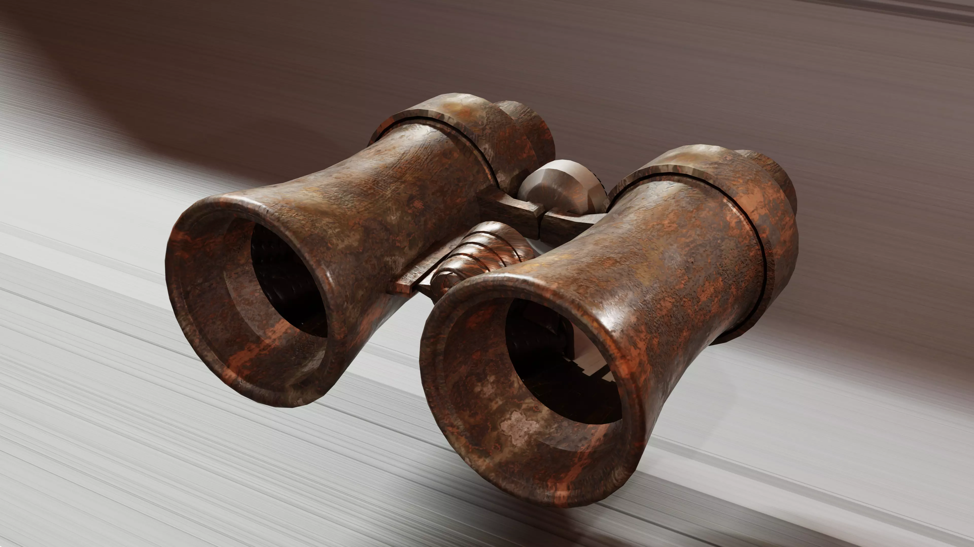 binoculars old pair of Low-poly 3D model