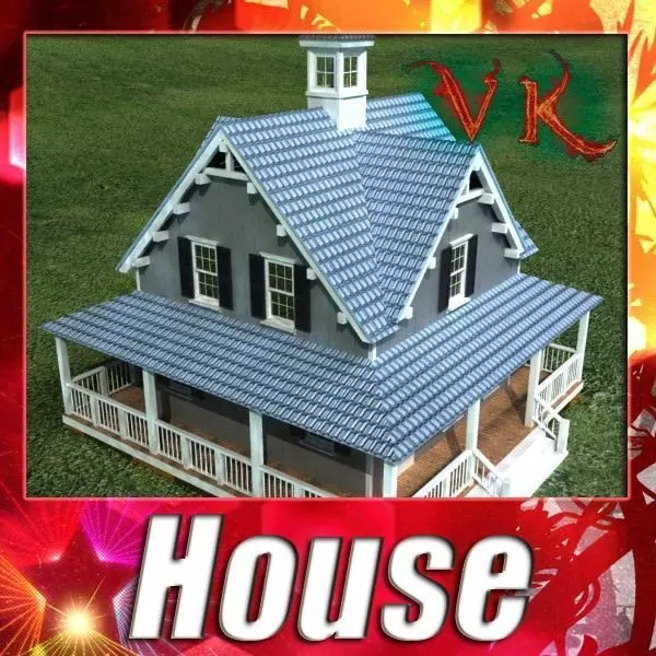 House Vray Scanline 3D model_0