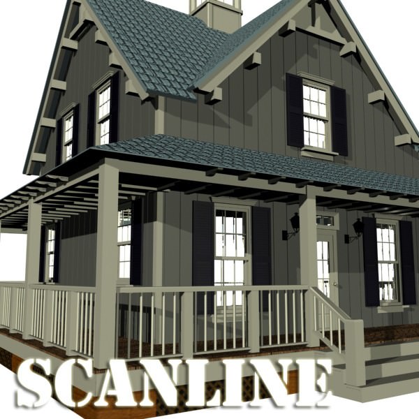 House Vray Scanline 3D model_9