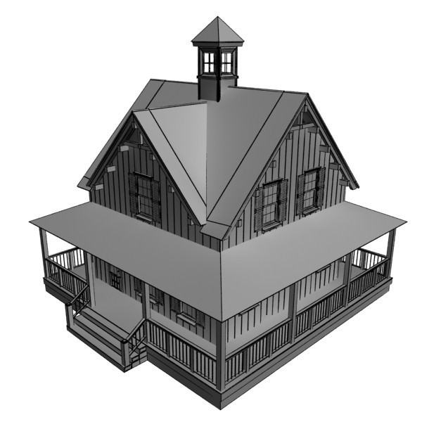House Vray Scanline 3D model_10