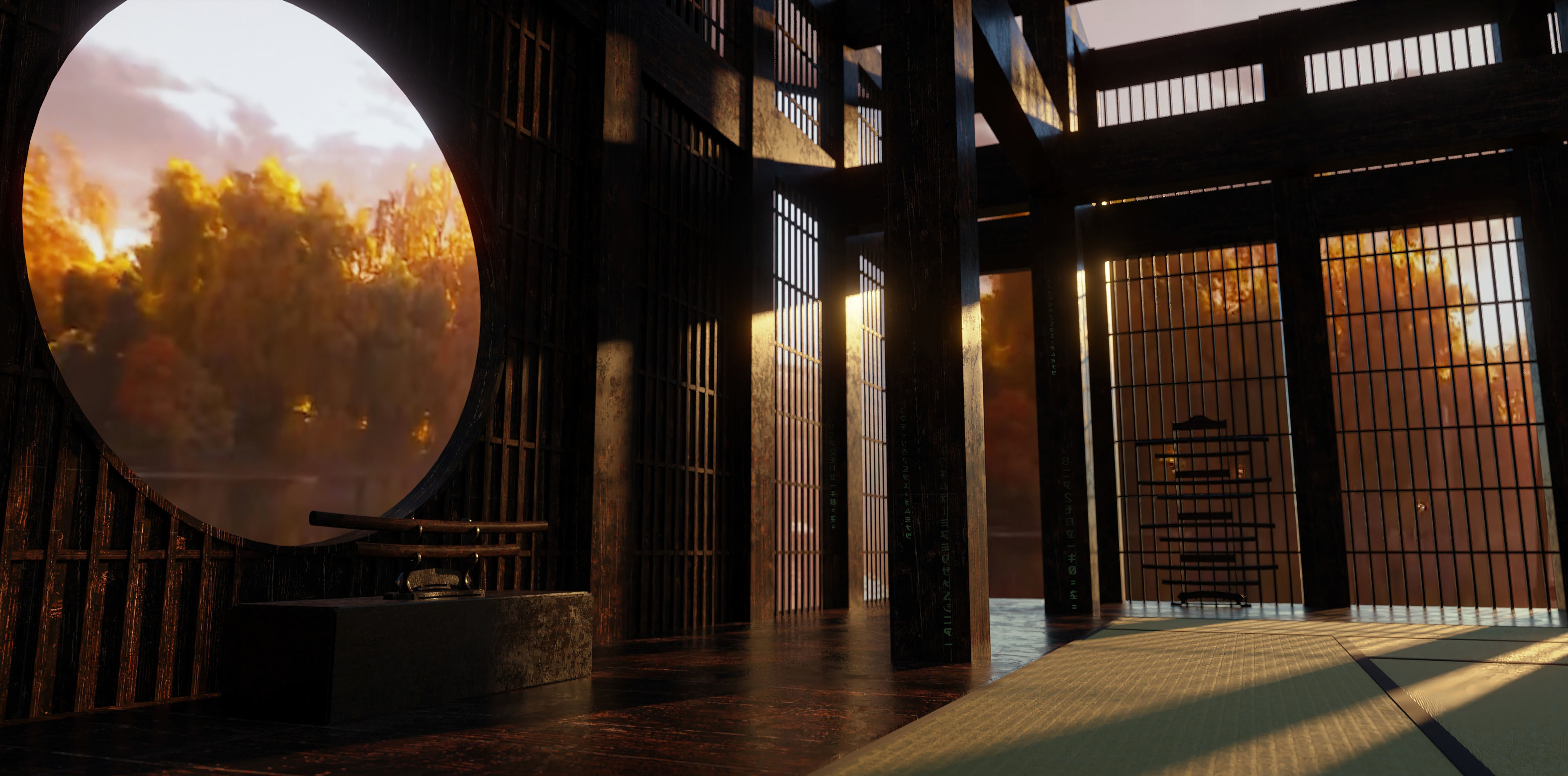 Japanese Tatami combat training Low-poly 3D model_7