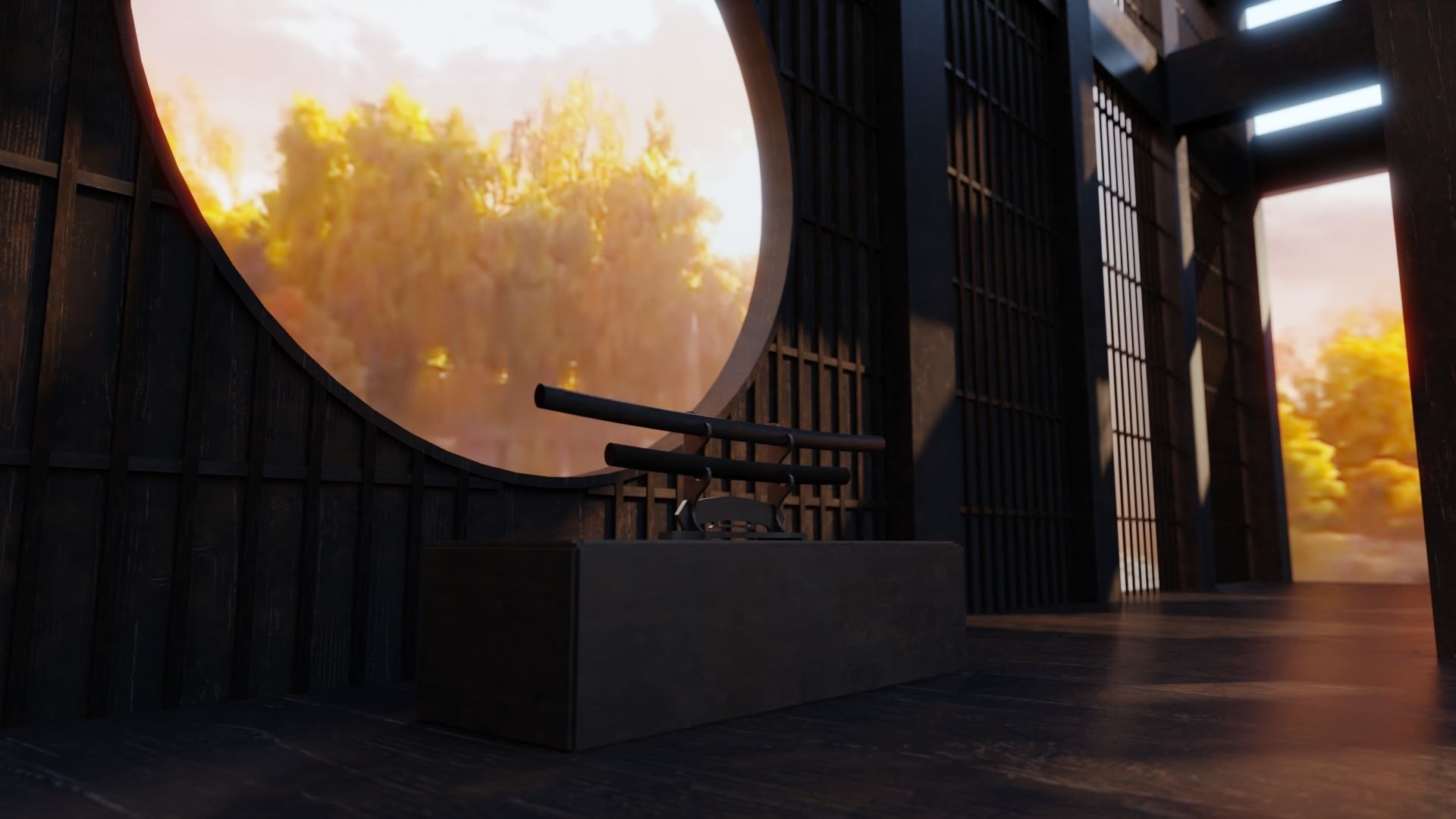 Japanese Tatami combat training Low-poly 3D model_5