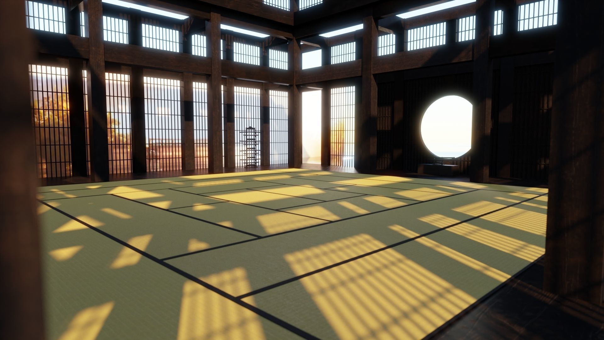 Japanese Tatami combat training Low-poly 3D model_3