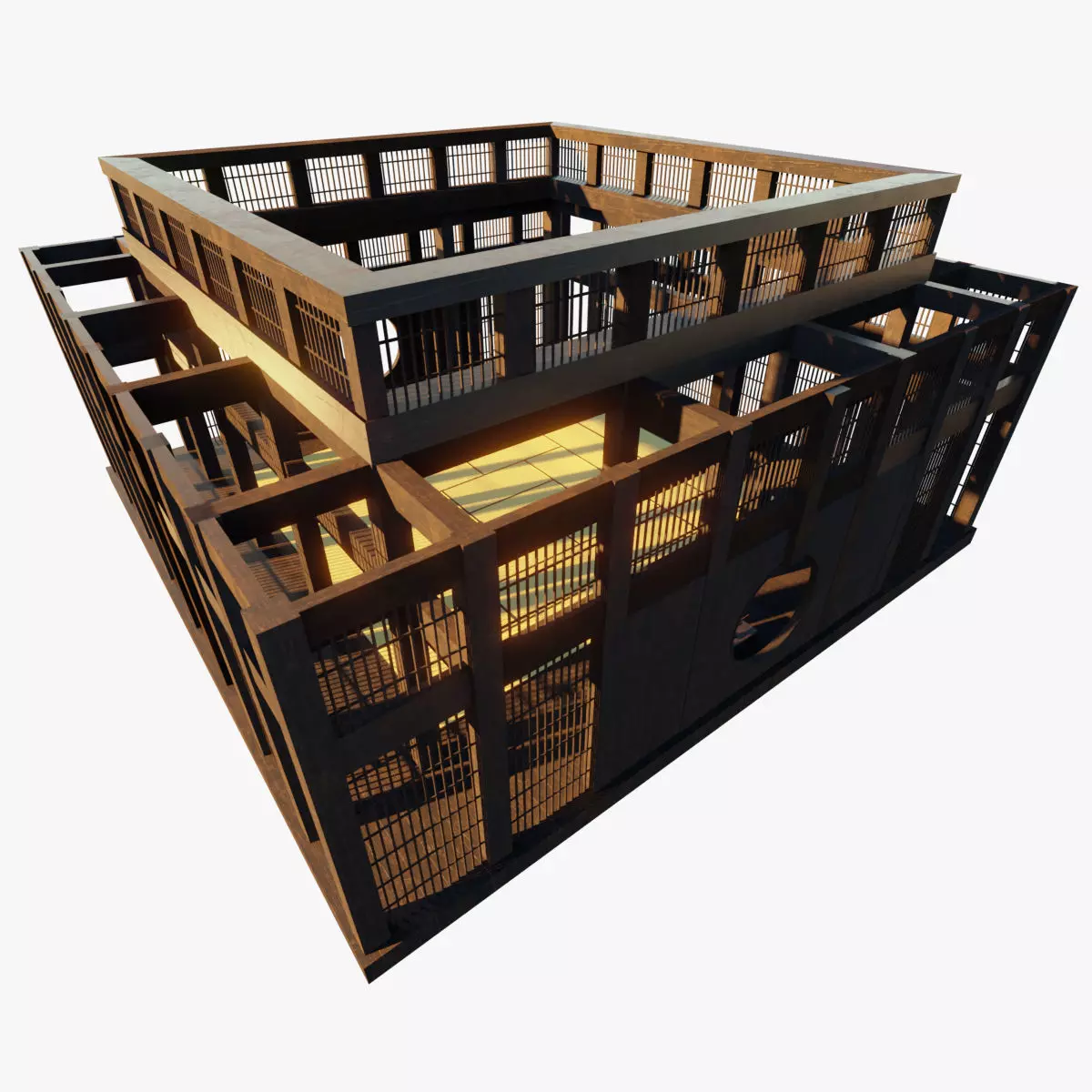 Japanese Tatami combat training Low-poly 3D model_0