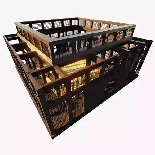 Japanese Tatami combat training Low-poly 3D model