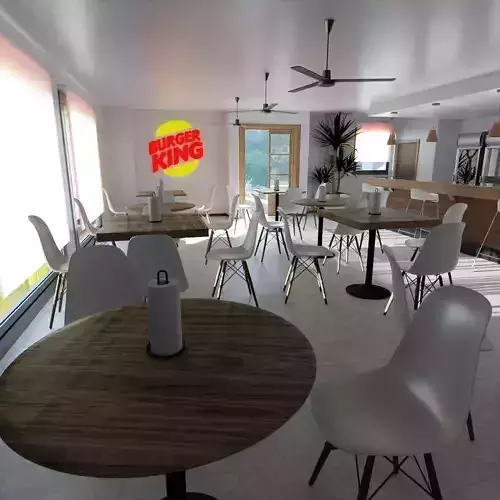 restaurant interior of fast food