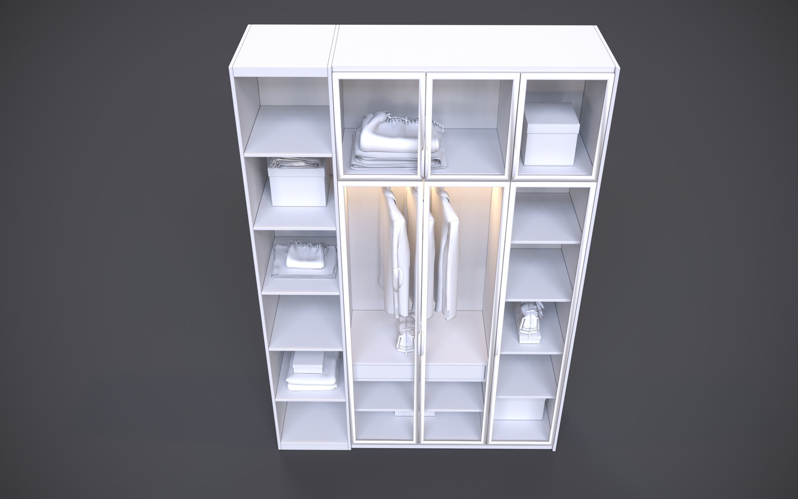 Wardrobe Cinema 4D and Corona Renderer 3D model_3