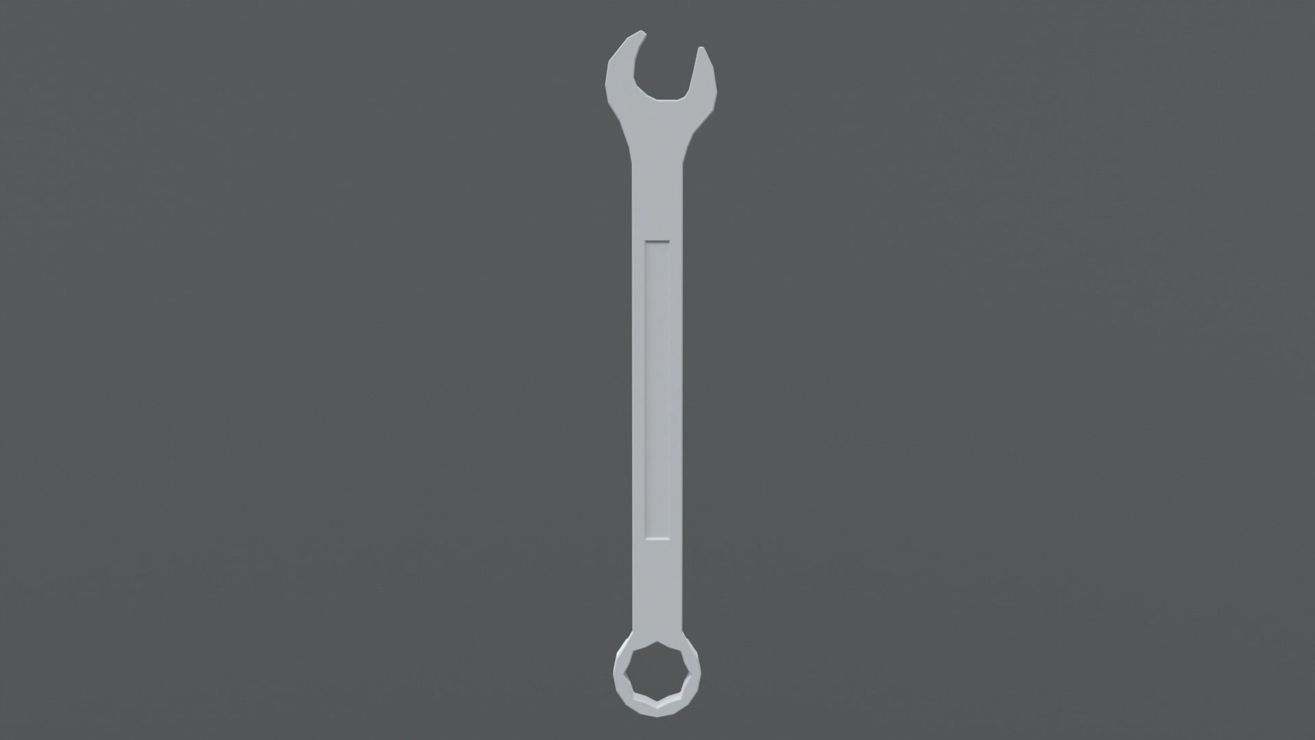 Low Poly Cartoon Wrench Low-poly 3D model_5