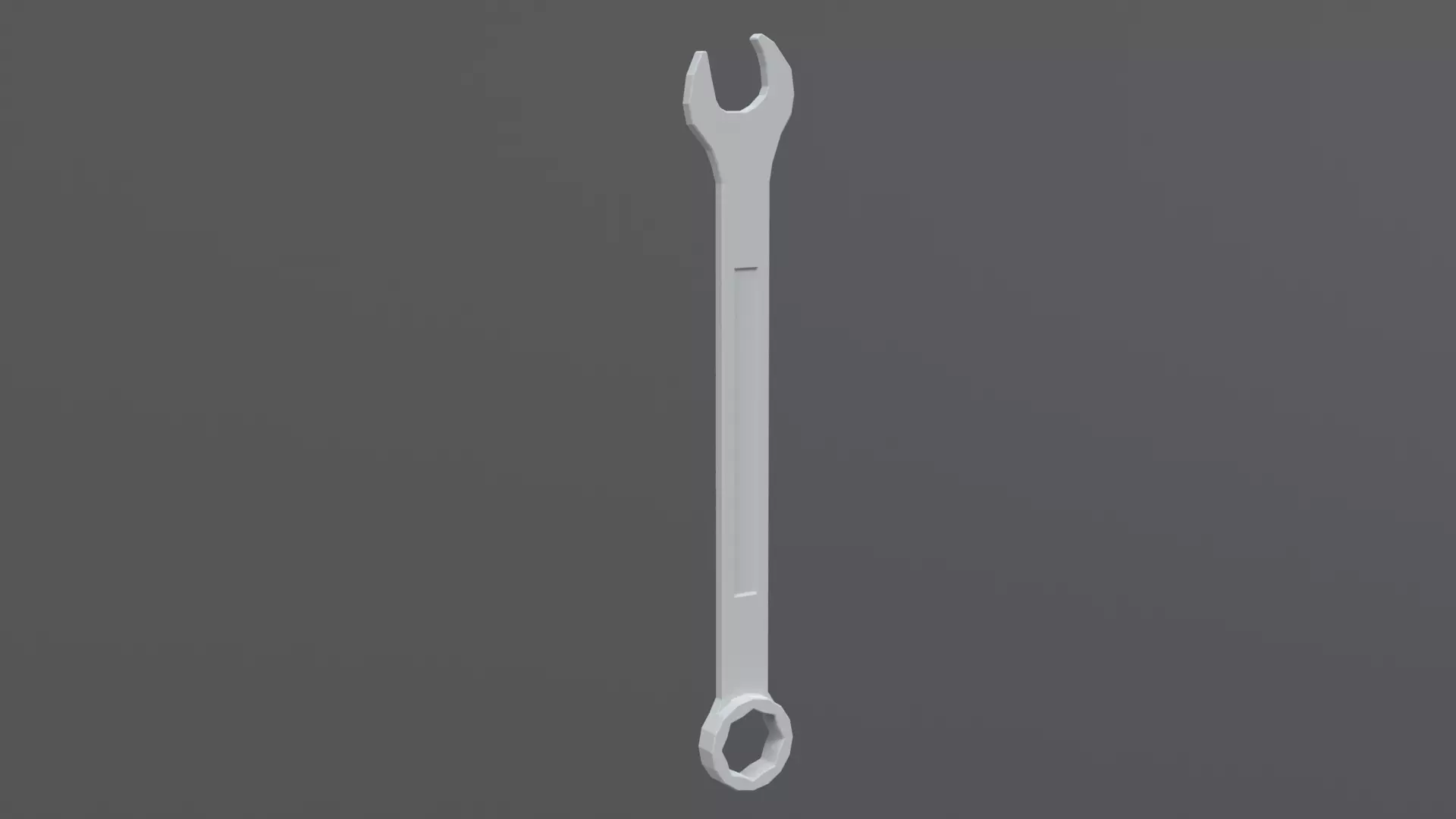 Low Poly Cartoon Wrench Low-poly 3D model_0