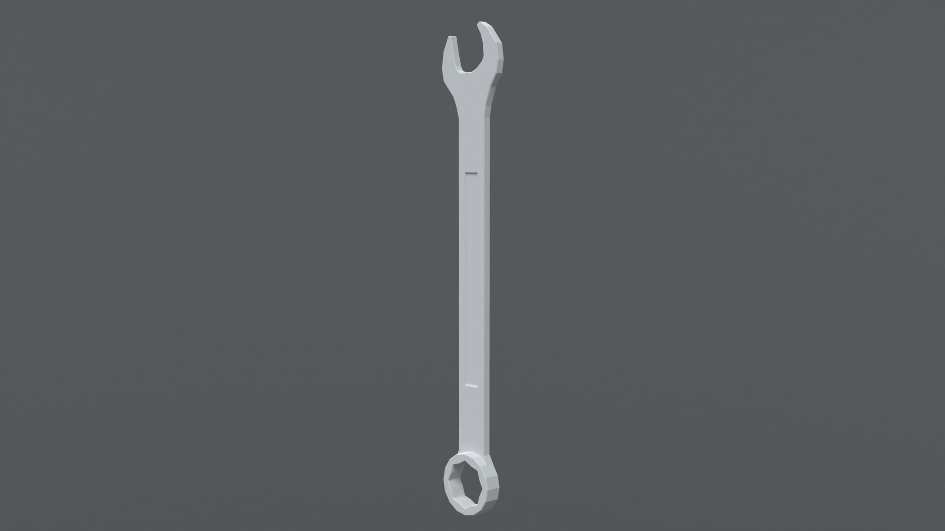 Low Poly Cartoon Wrench Low-poly 3D model_2