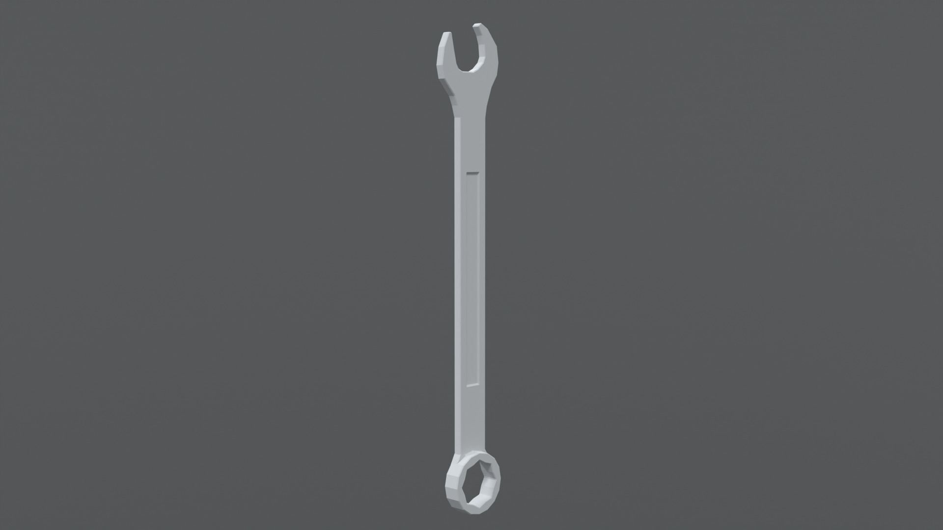Low Poly Cartoon Wrench Low-poly 3D model_8