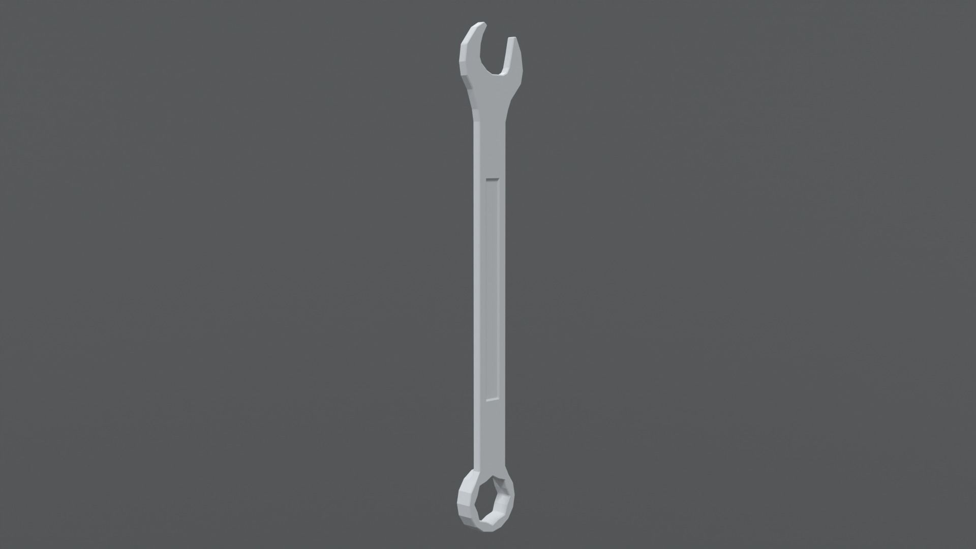 Low Poly Cartoon Wrench Low-poly 3D model_4