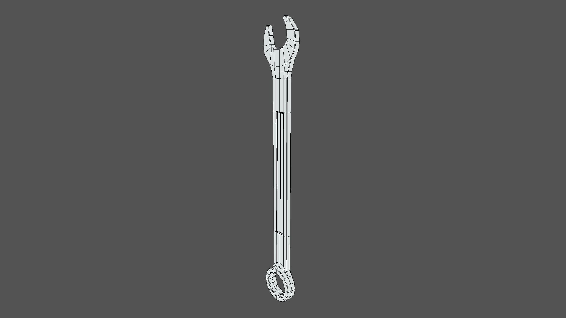 Low Poly Cartoon Wrench Low-poly 3D model_12