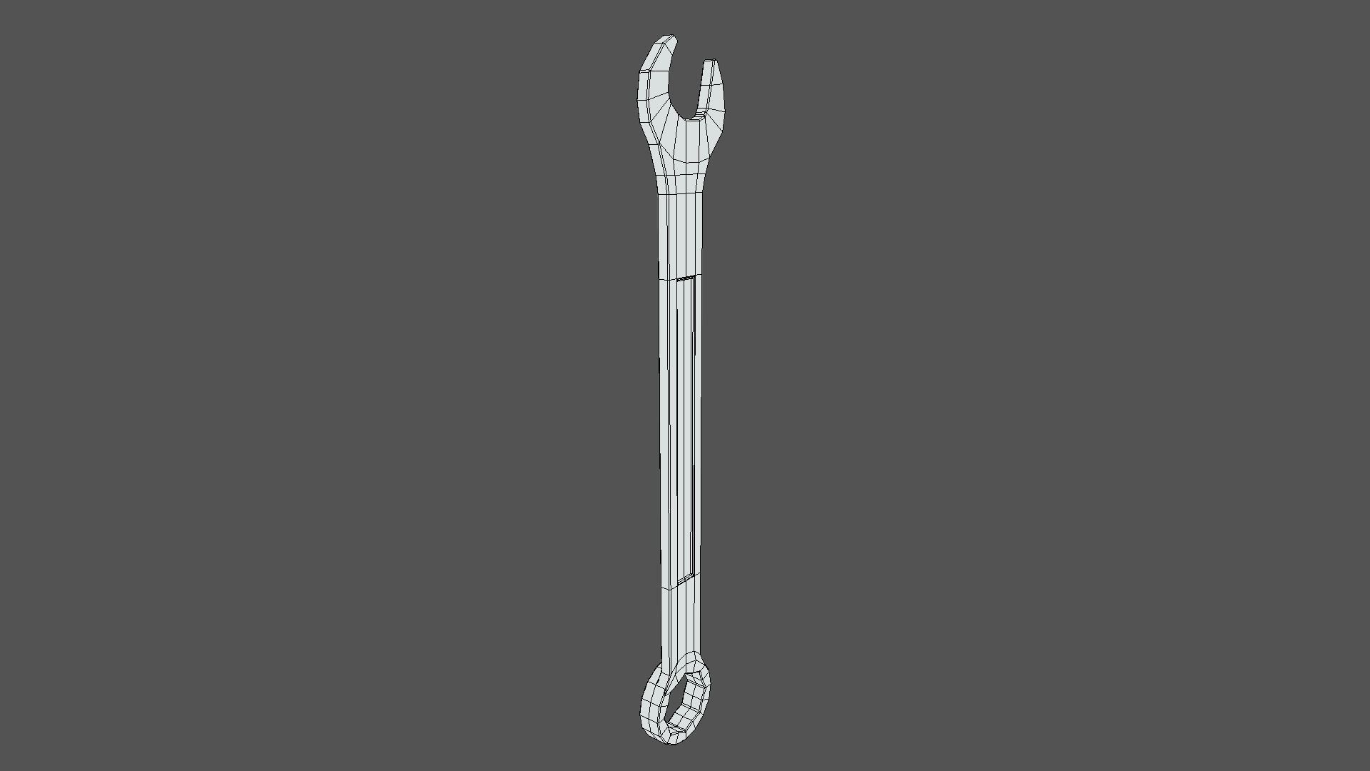 Low Poly Cartoon Wrench Low-poly 3D model_13