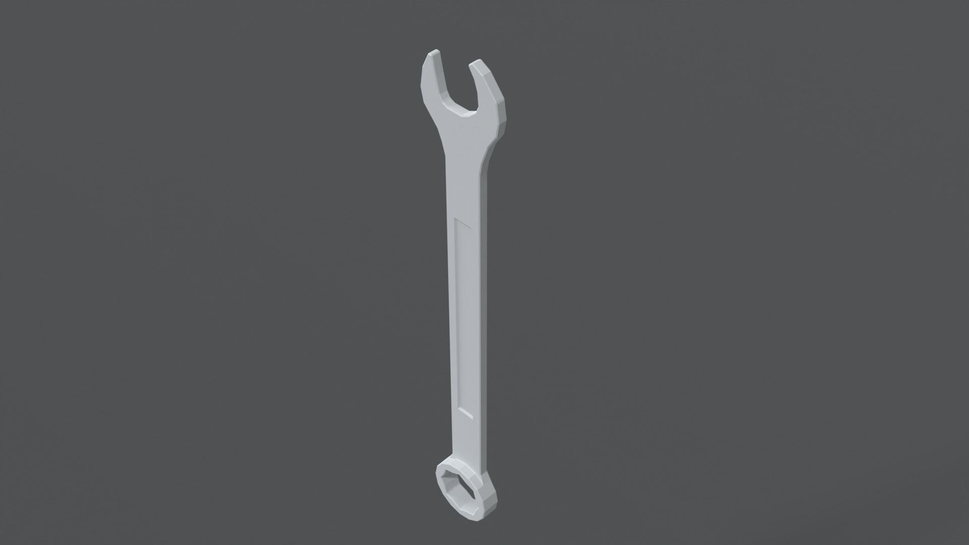 Low Poly Cartoon Wrench Low-poly 3D model_9