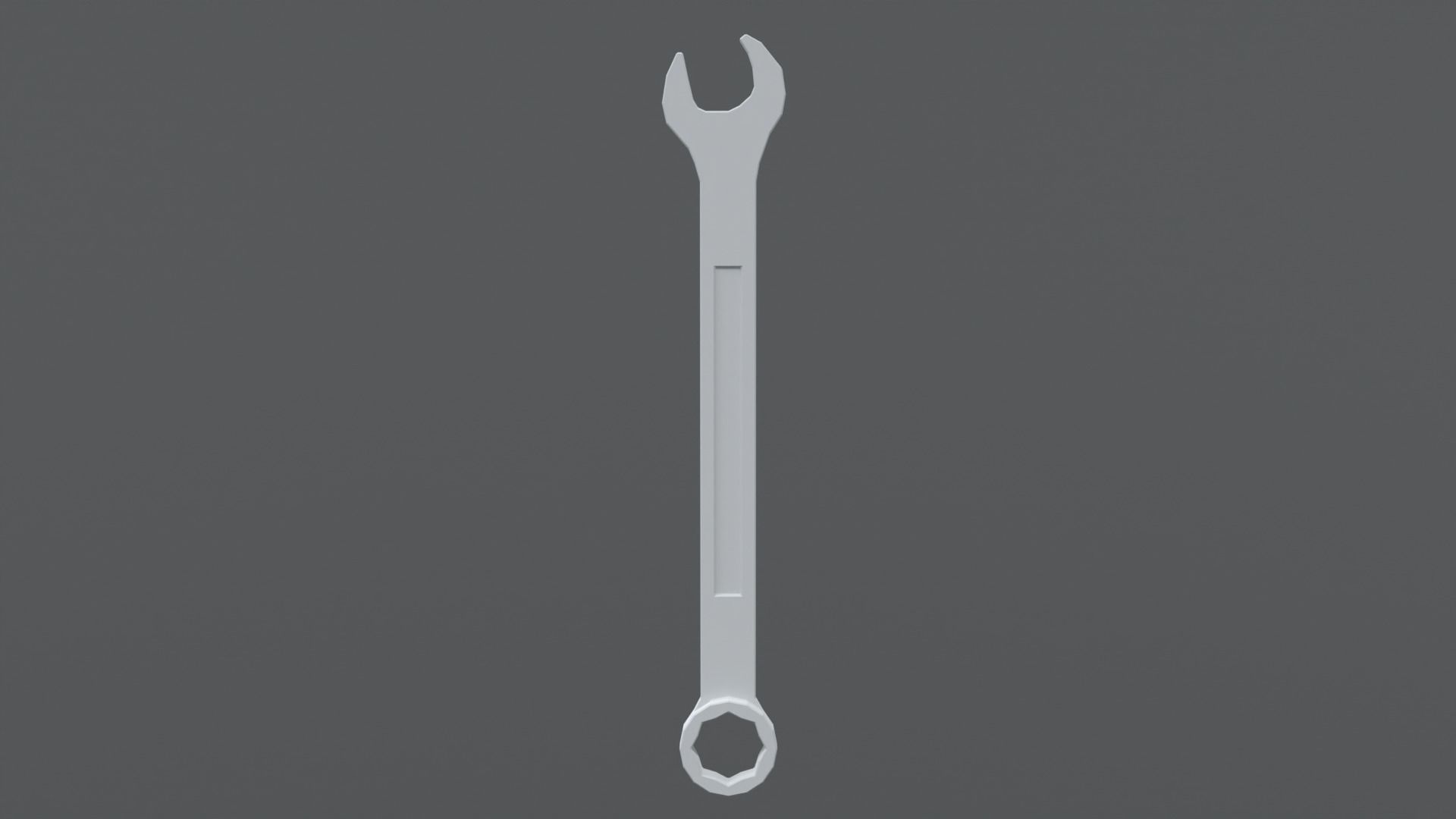 Low Poly Cartoon Wrench Low-poly 3D model_1