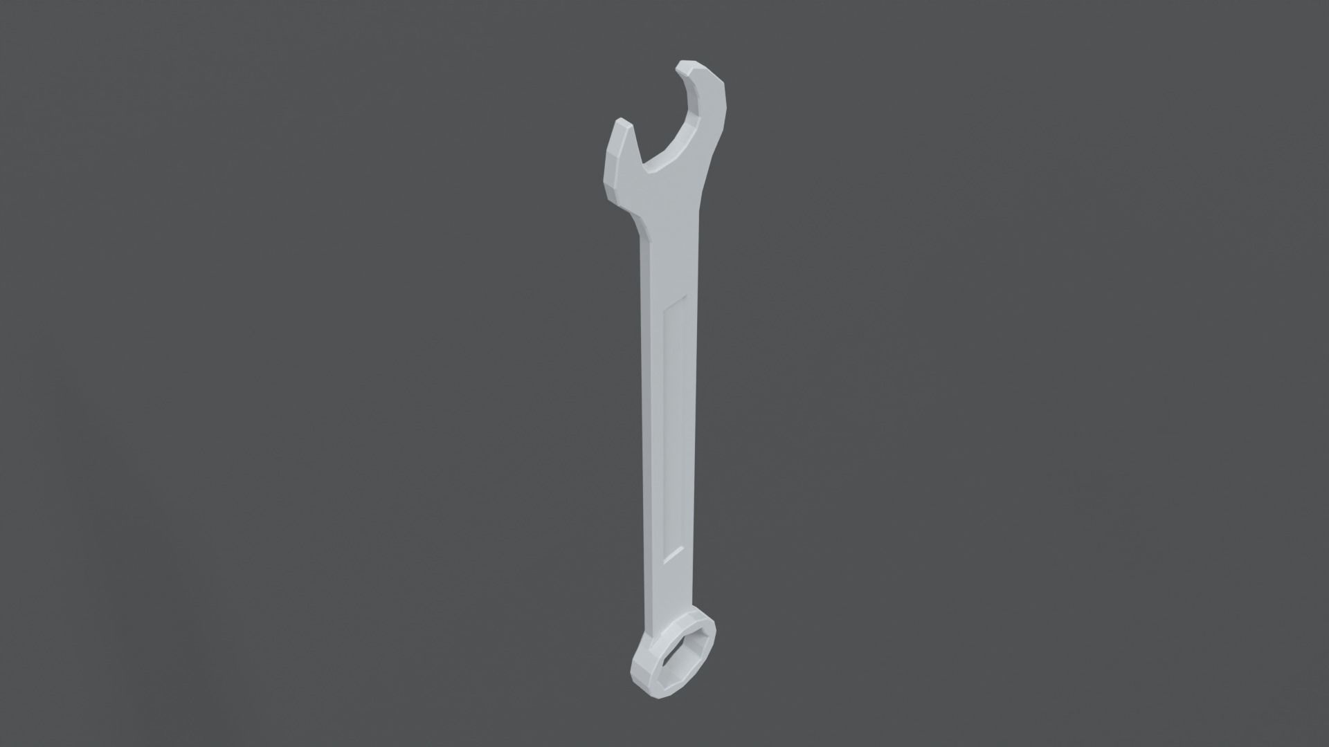 Low Poly Cartoon Wrench Low-poly 3D model_10