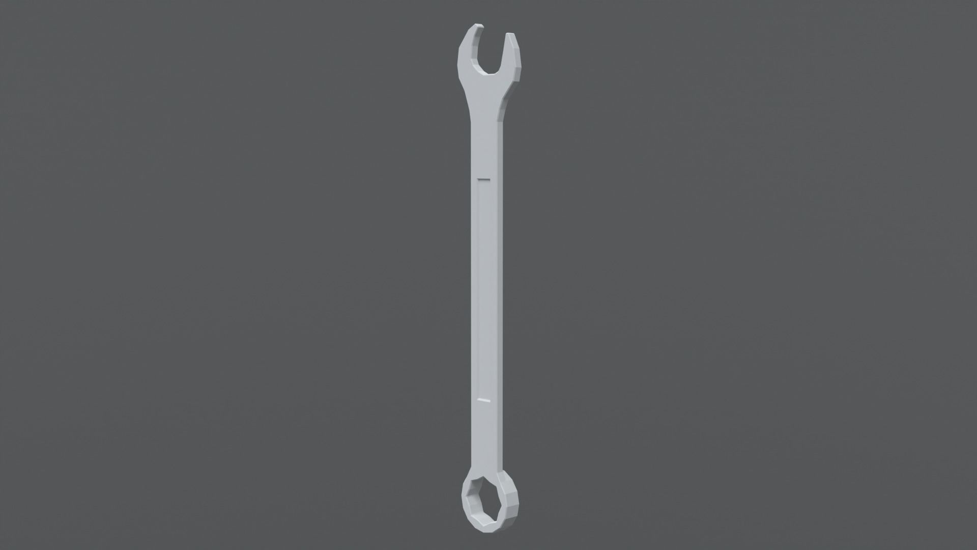 Low Poly Cartoon Wrench Low-poly 3D model_6