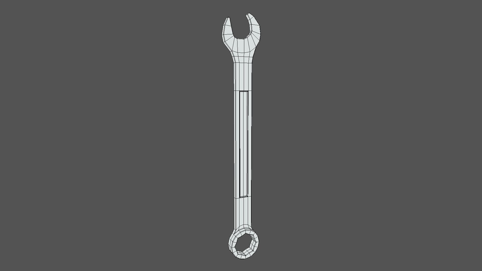 Low Poly Cartoon Wrench Low-poly 3D model_11