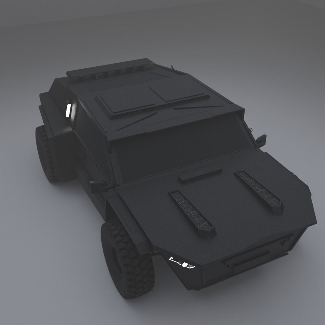 Modern car SCFI rigged Low-poly 3D model_1