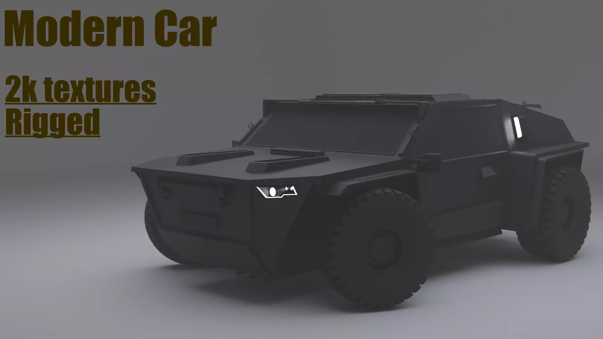 Modern car SCFI rigged Low-poly 3D model_0