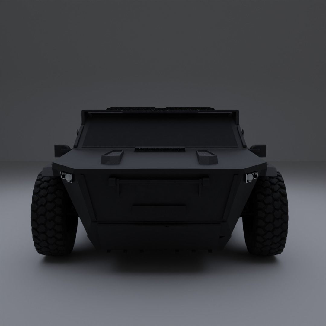 Modern car SCFI rigged Low-poly 3D model_4