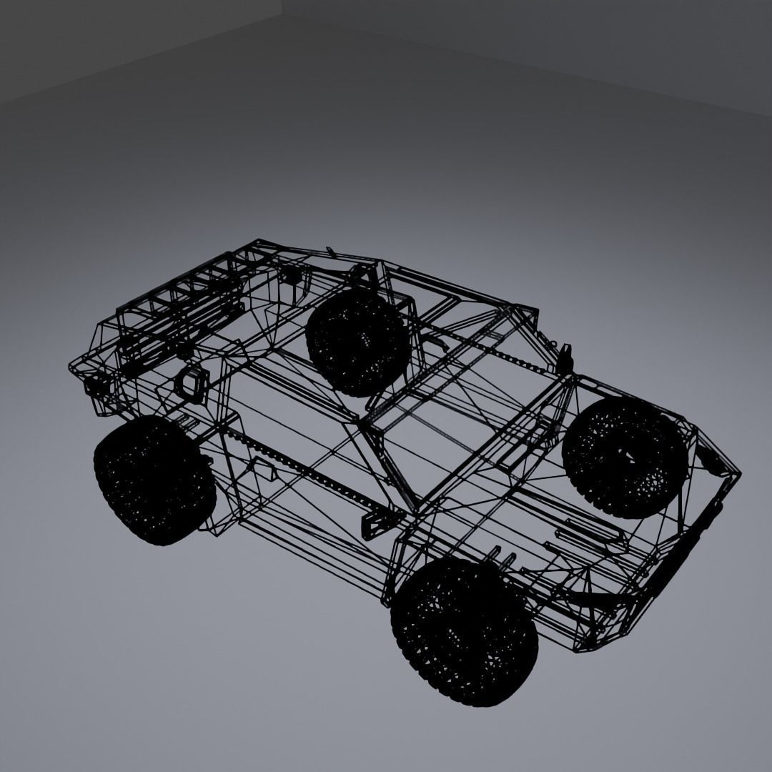 Modern car SCFI rigged Low-poly 3D model_8