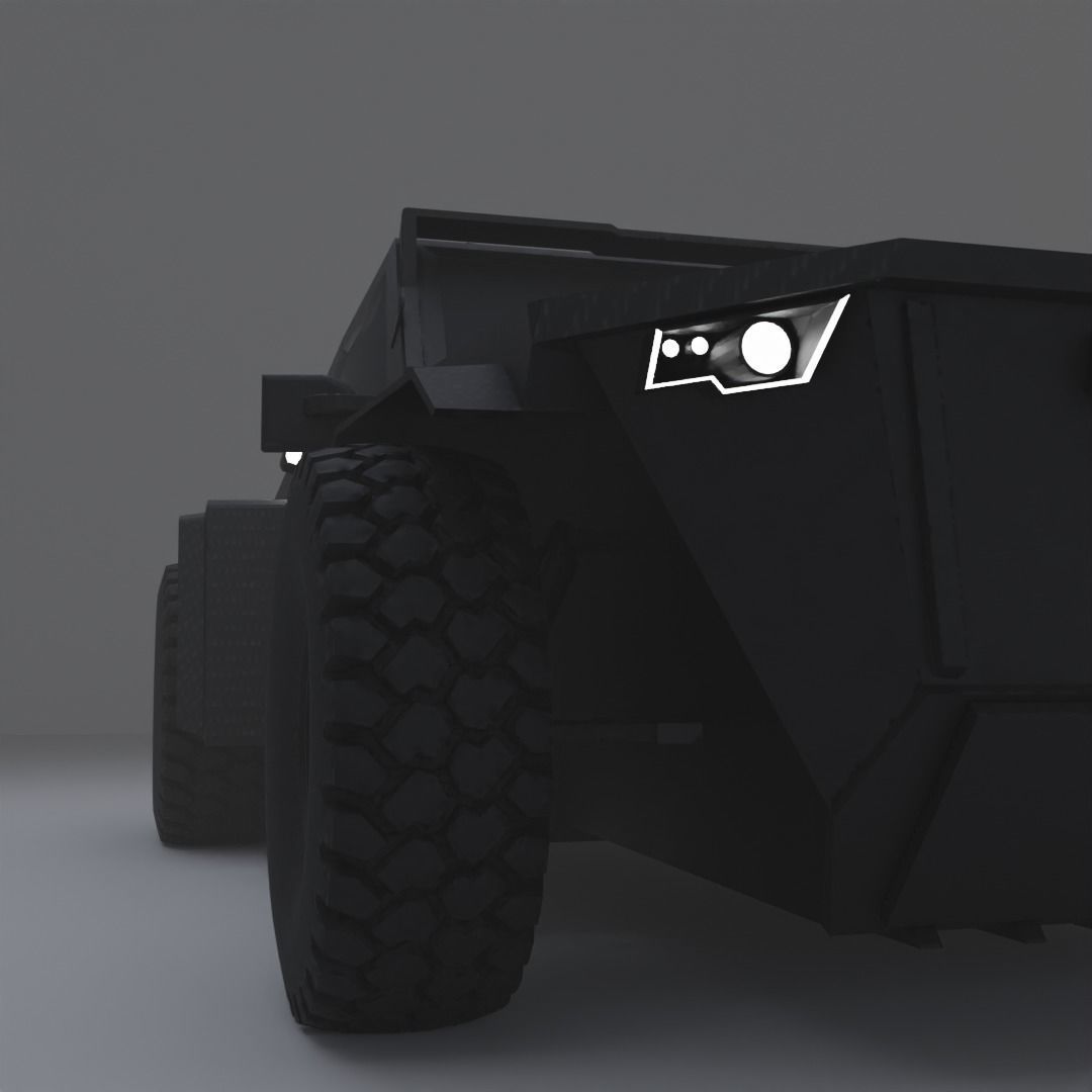 Modern car SCFI rigged Low-poly 3D model_2