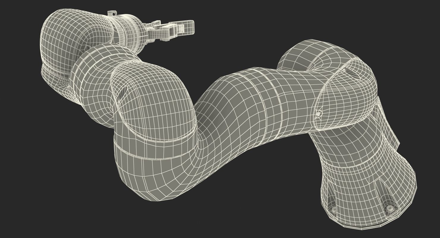 Generic Robot Hand with Two Finger Gripper Rigged 3D model_26