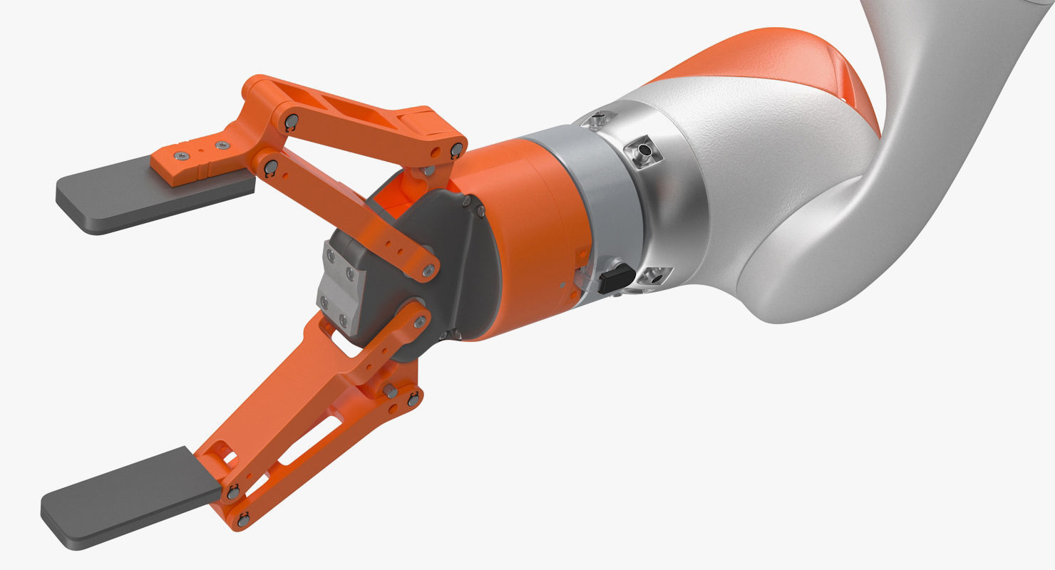 Generic Robot Hand with Two Finger Gripper Rigged 3D model_17