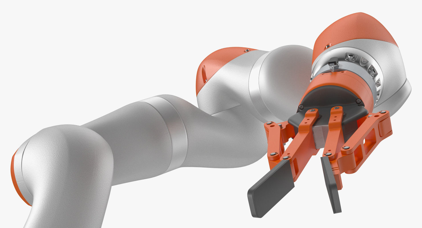 Generic Robot Hand with Two Finger Gripper Rigged 3D model_14