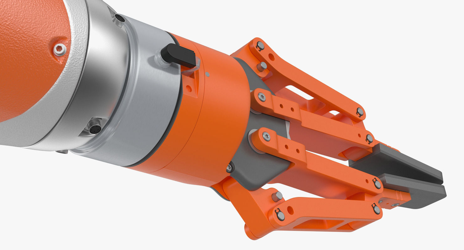 Generic Robot Hand with Two Finger Gripper Rigged 3D model_18