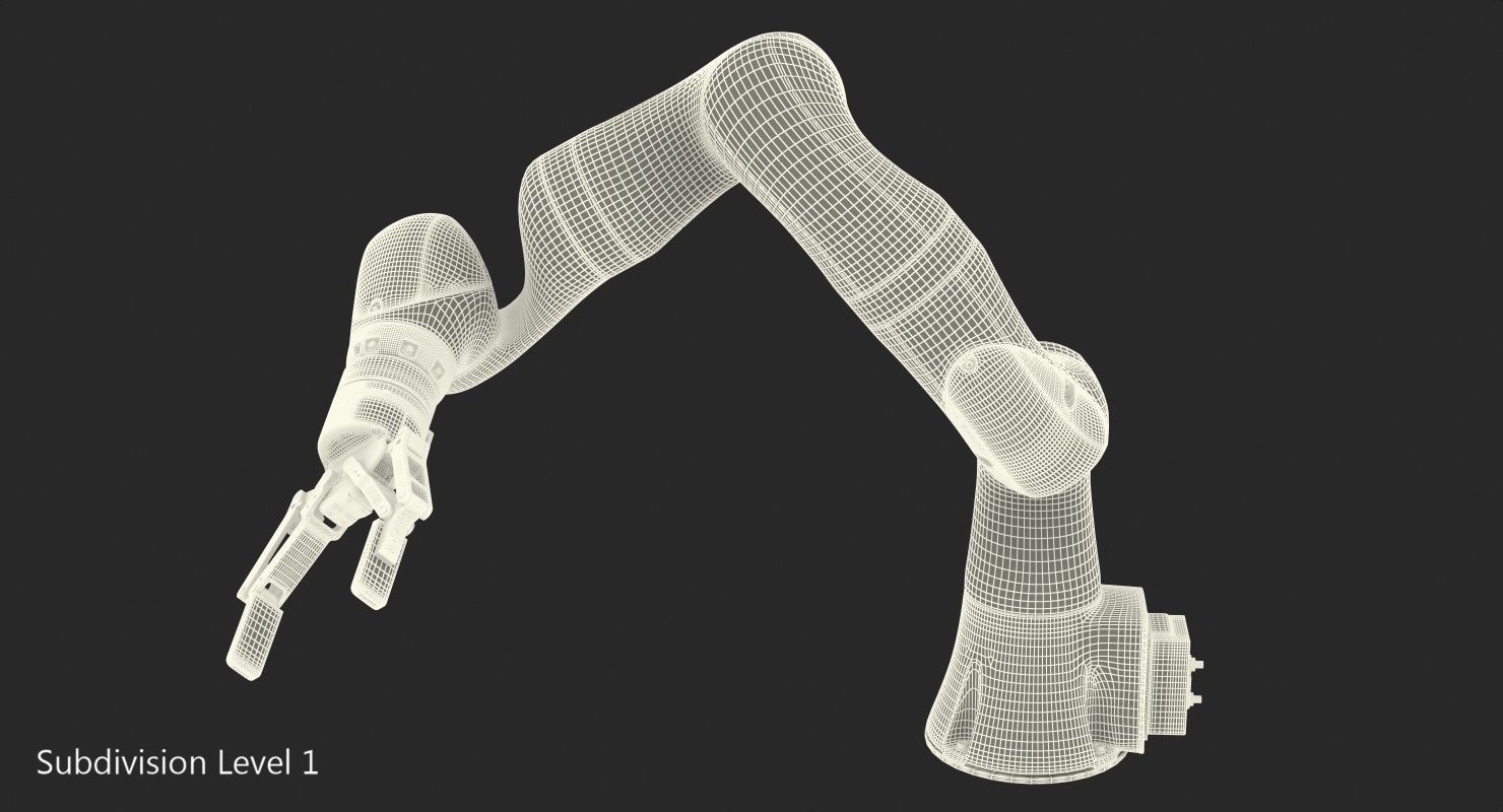 Generic Robot Hand with Two Finger Gripper Rigged 3D model_22