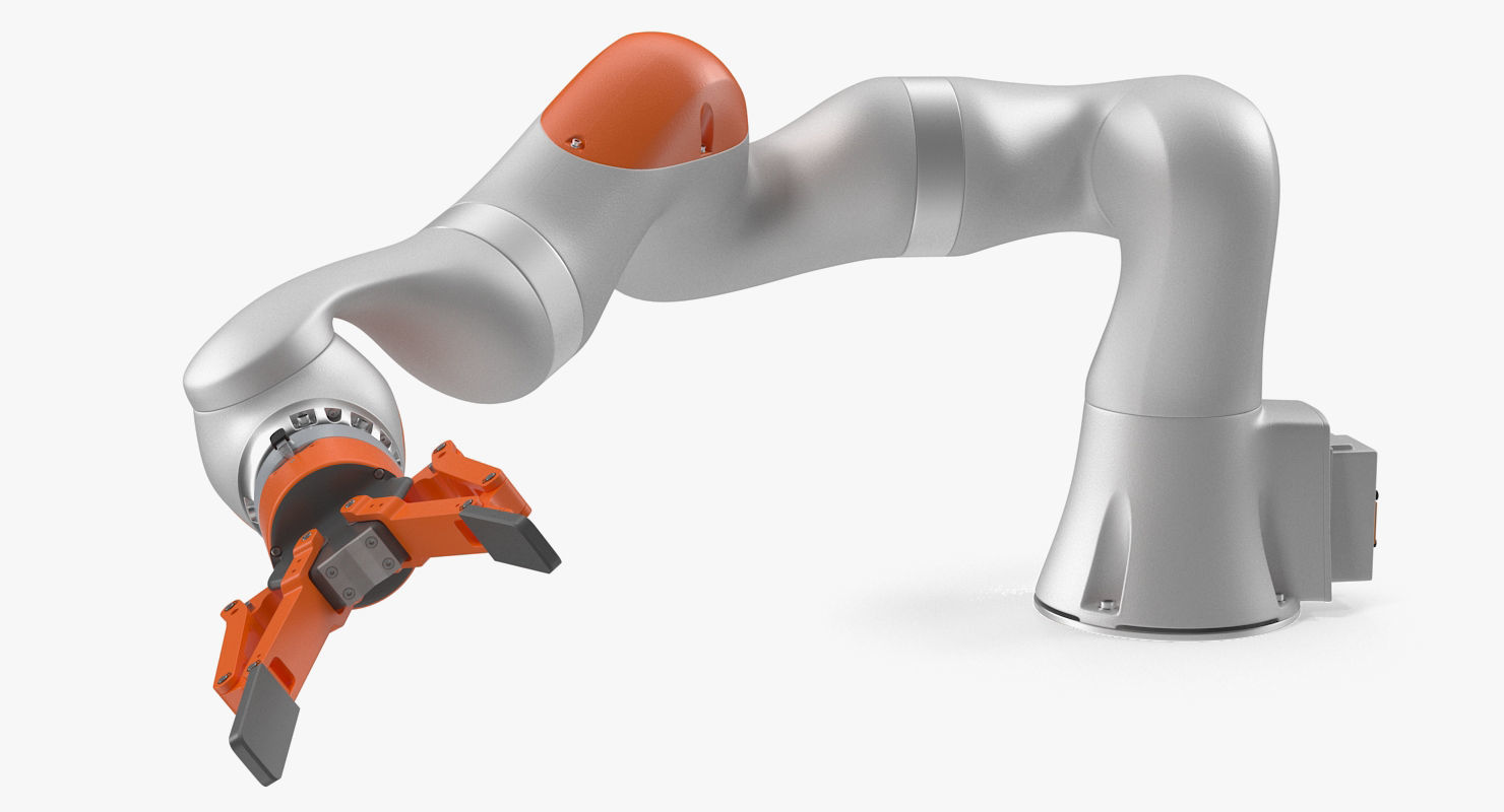 Generic Robot Hand with Two Finger Gripper Rigged 3D model_12