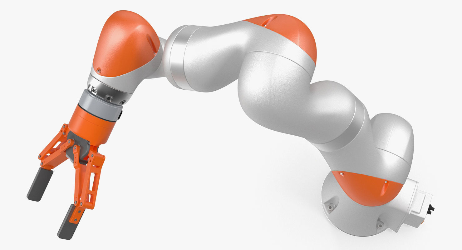 Generic Robot Hand with Two Finger Gripper Rigged 3D model_9