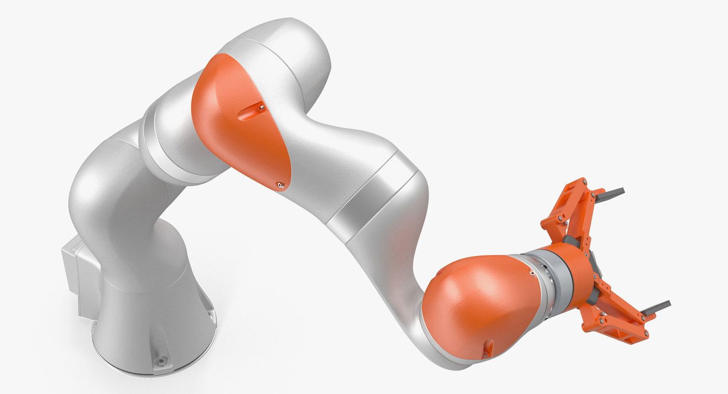 Generic Robot Hand with Two Finger Gripper Rigged 3D model_11