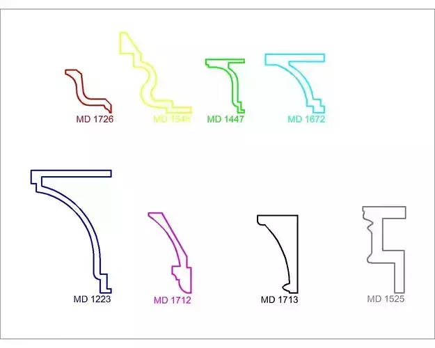 Sweep Profile - Cornice Crown Moulding Details Vol 4