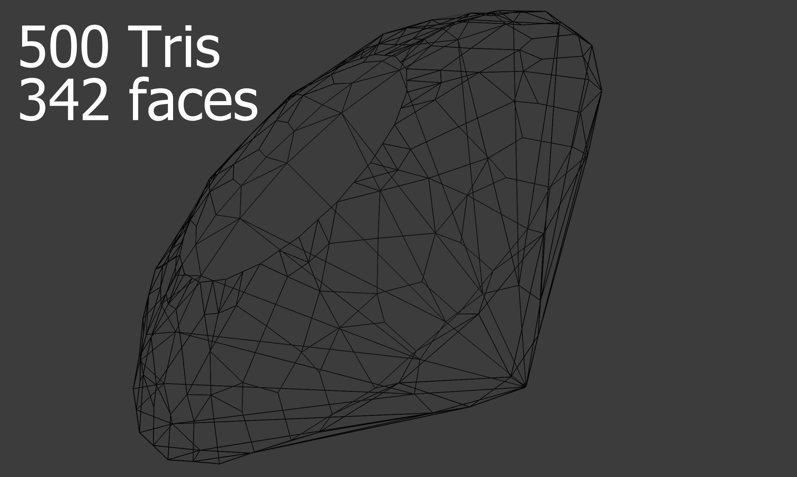 Low Poly Diamond Blender Low-poly 3D model_10