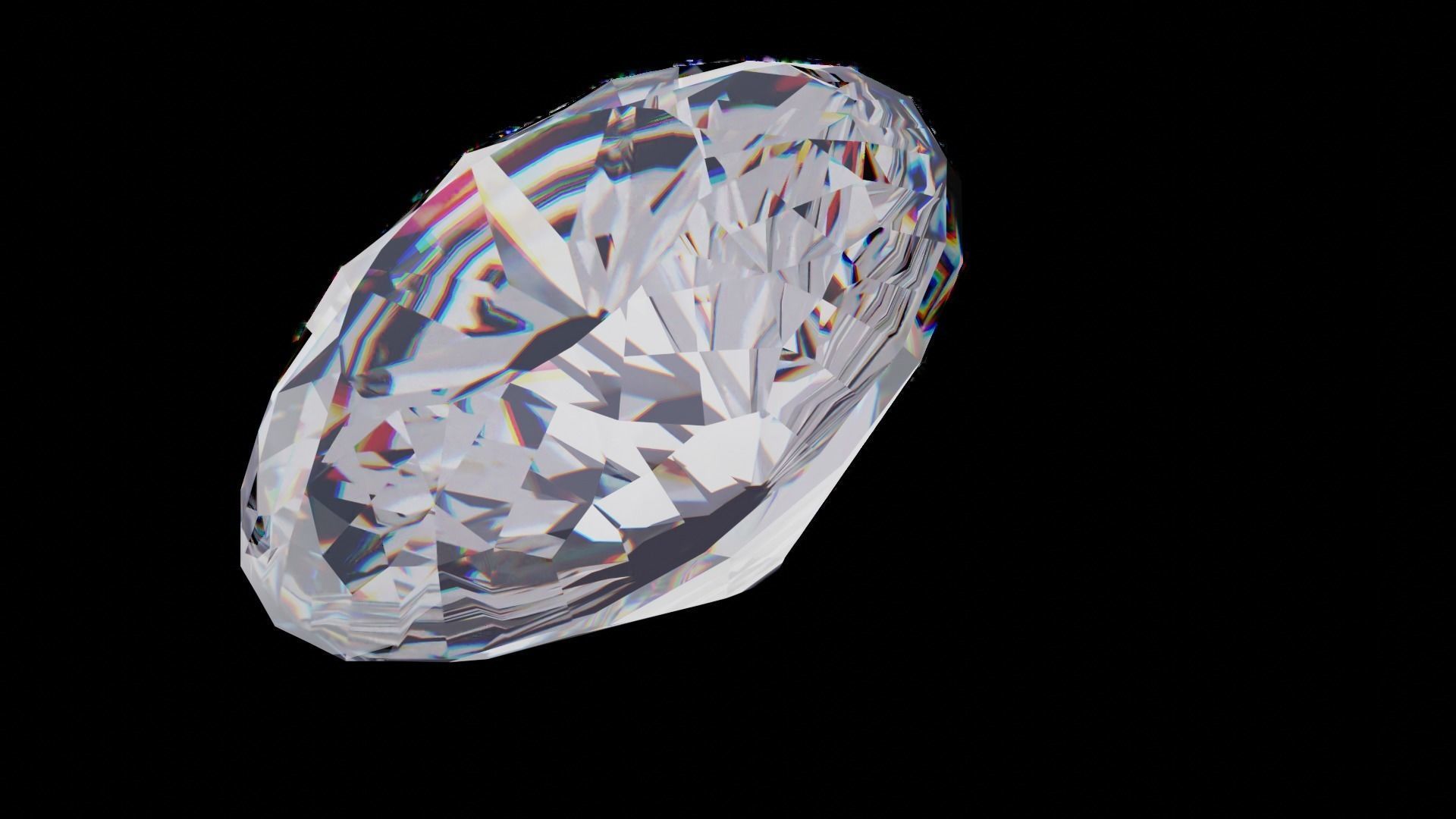 Low Poly Diamond Blender Low-poly 3D model_7