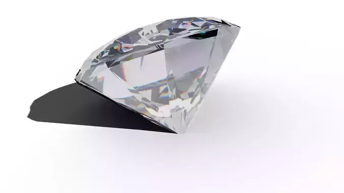 Low Poly Diamond Blender Low-poly 3D model