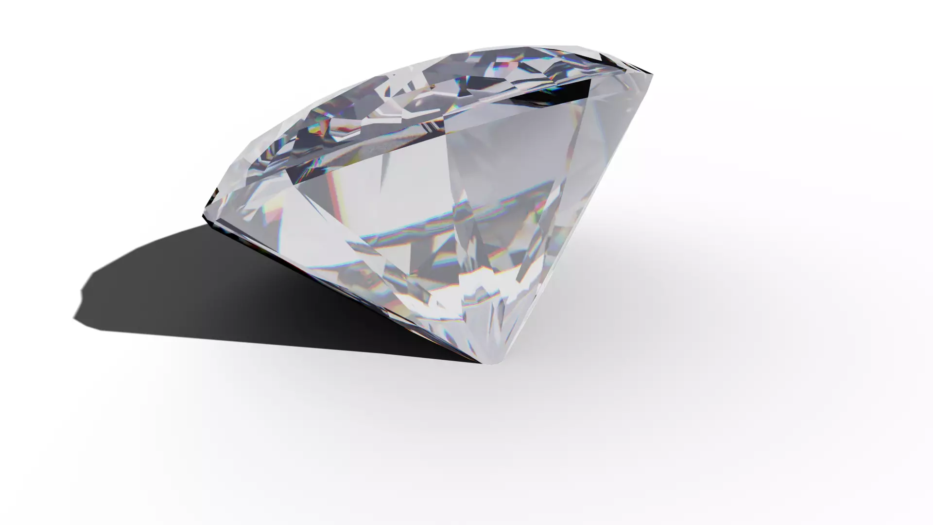 Low Poly Diamond Blender Low-poly 3D model_0