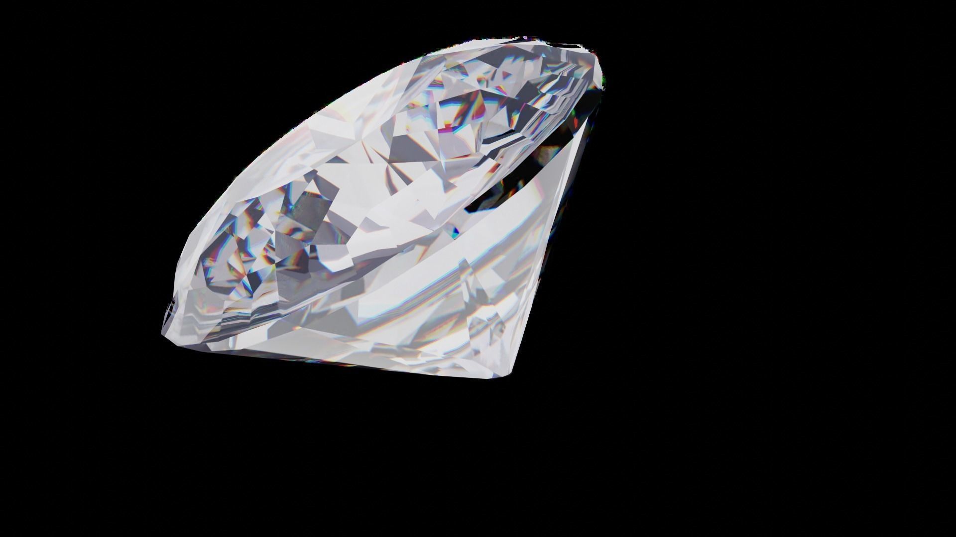 Low Poly Diamond Blender Low-poly 3D model_8