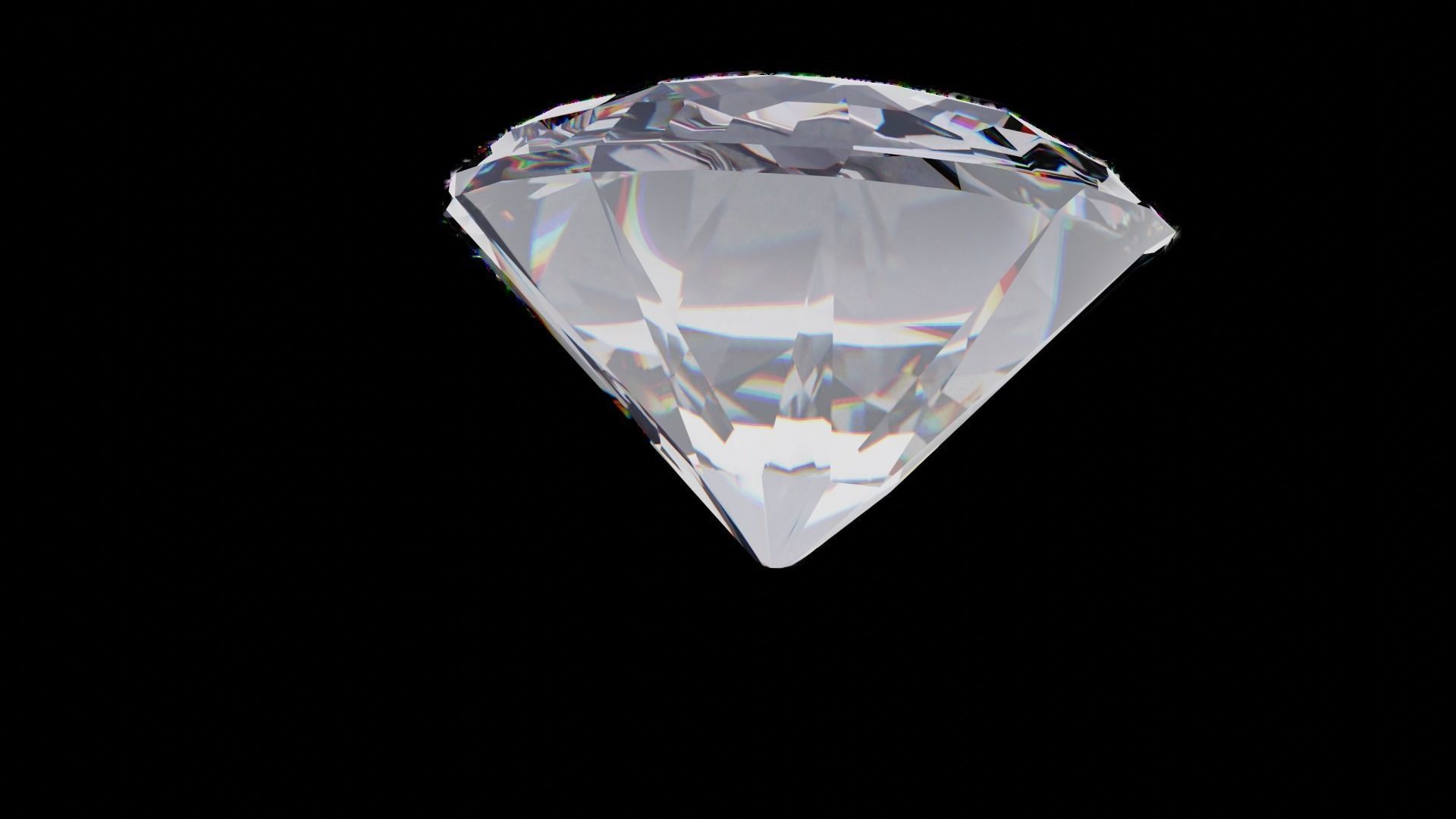 Low Poly Diamond Blender Low-poly 3D model_1