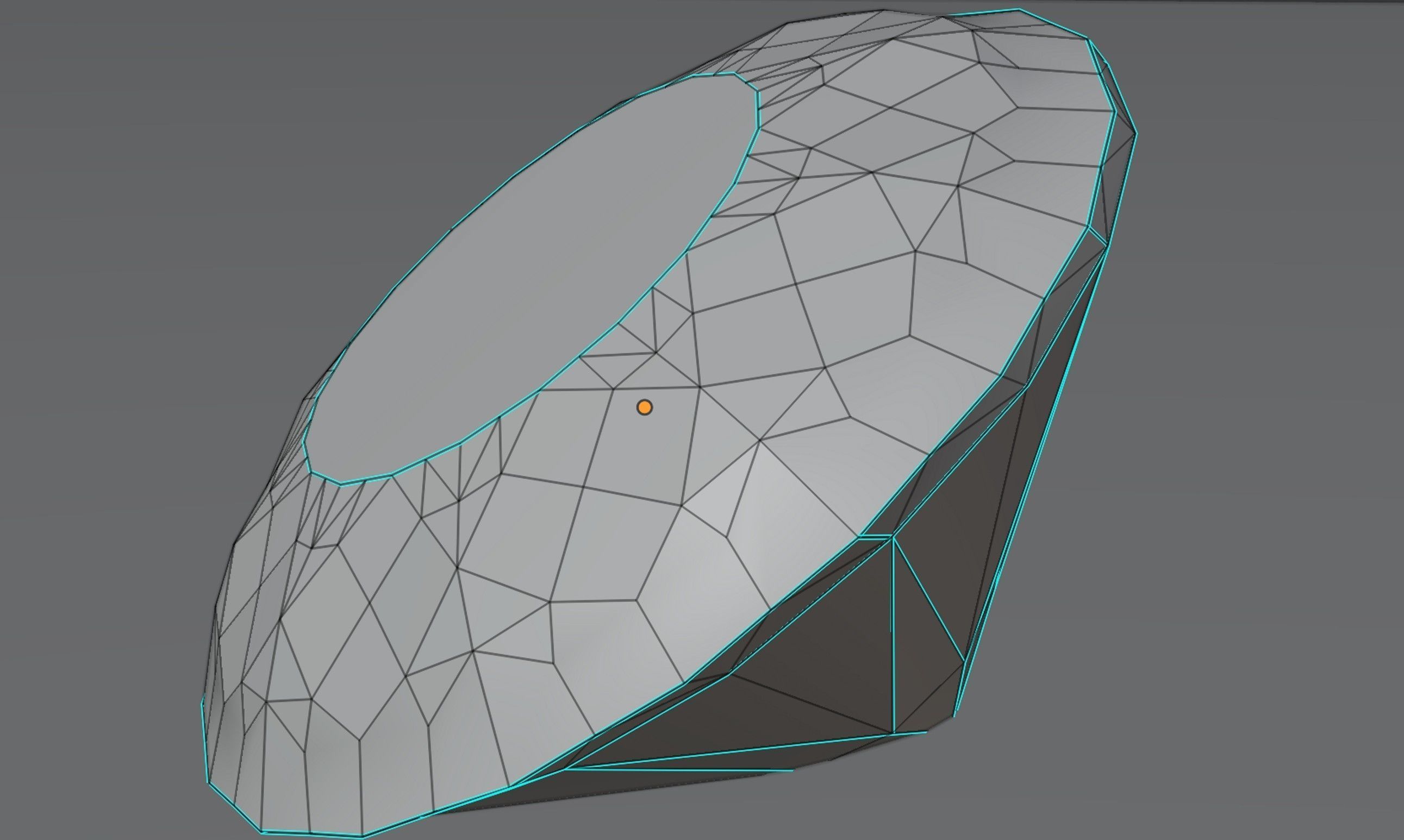 Low Poly Diamond Blender Low-poly 3D model_9