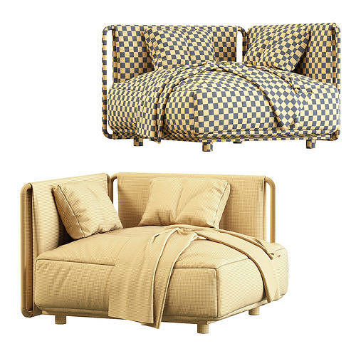 Edmond Armchair 3D model 5