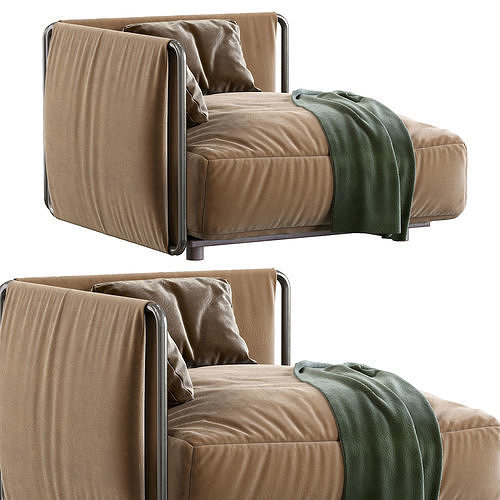 Edmond Armchair 3D model 3